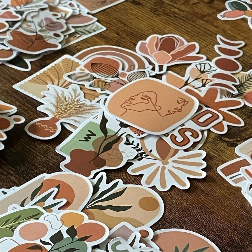 Boho Aesthetic Vinyl Stickers - Set of 10
